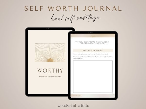 Self-Worth Journal Prompts · Self-Sabotage Healing