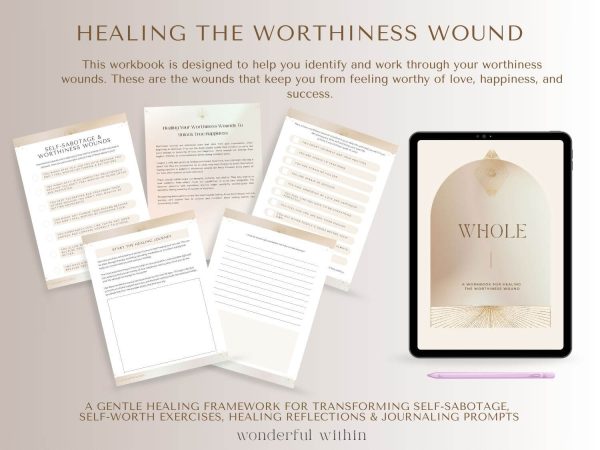 Worthiness Workbook · Self Worth Healing Prompts - Image 4
